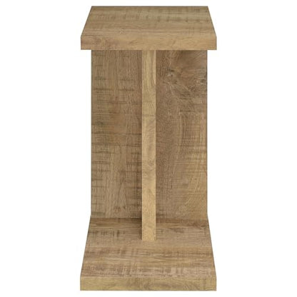 Coaster Home Furnishings - Clower - Wood - C-Shaped Side Table with Rectangular Top, Open Form, and Square Edges - Living Room - Mango - 930277 - color: Mango