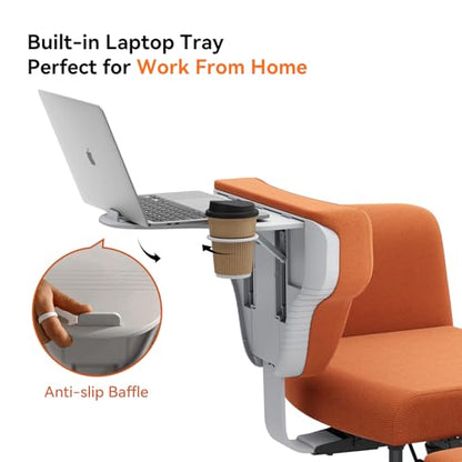 Newtral Freedom-X Criss Cross Chair with Wheels & Amrests- Cross Legged Office Chair with Laptop Tray, Multi-Position Recliner Chair, Adjustable Ergonomic Chair, Relax, Work from Home