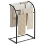 YATINEY Free Standing Towel Rack, 4-Tier Blanket Rack for Bathroom, Pool Towel Stand Display and Drying Rack, Modern Towel Blanket Storage Organizer, Black CJ07BK - color: Black