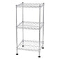 FOXHOLE 3-Tier Wire Shelving Rack Metal Storage Shelf Unit for Laundry Bathroom Kitchen Pantry Closet, Silver 11.81" W x 11.81" D x 23.62" H - size: 11.81"W x 11.81"D x 23.62"H