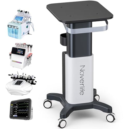 Noverlife Esthetician Cart, 260lbs Load Deluxe Beauty Salon SPA Facial Cart | Heavyt Duty Esthetician Trolley Cart, Wider Handle Thicker Posts Larger Top, Stain-resistant Mobile Cart for Facial RF Device - color: Deluxe - Wider Handle/Posts/Top