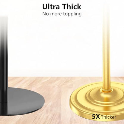 Brass Gold Bath Hand Towel Holder Stand,Stainless Steel 16 Inch Free Standing Towel Rack,Heavy Weight Towel Bar for Bathroom Vanity Countertop &Kitchen - color: Brass Gold