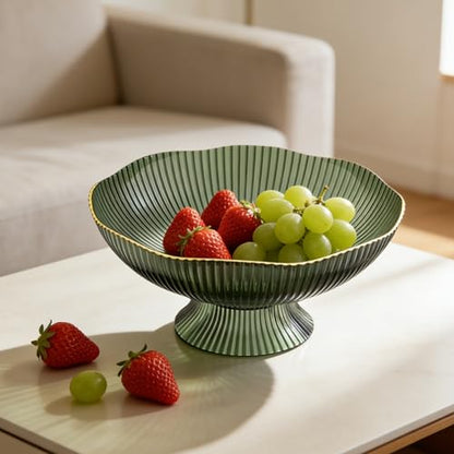 Cute Fruit Bowl - Decorative Plastic Bowls for Kitchen & Dining Table, Versatile Centerpiece Display for Fruits, Snacks, Home Decor