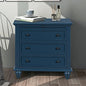 Modern Storage Wood Cabinet with 3-Drawer, Sofa Table Console Table End Table with Pull Out Tray, Accent Table Furniture for Entryway Living Room Bedroom, Fully Assembly Bedside Table (Blue) - color: Blue