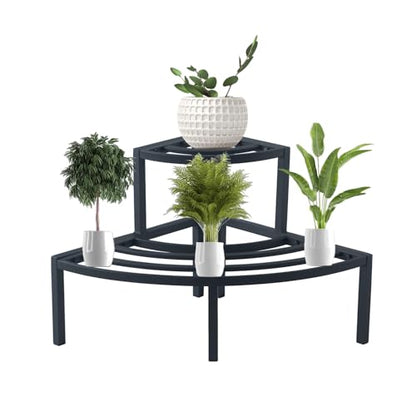 Outdoor Plant Stand Aluminum Lightweight Flower Rack Rustproof | Rustproof WaterProof and Rust-Free Corner Shelf Ladder Rack Perfect for Indoor and Outdoor Greenery Display