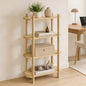 Bookshelf, Wood Shelf Bookcase, Book Shelf 4-Tier, Natural | Modern Open Bookshelf, Freestanding Storage Shelf Organizer, Display Shelf Shelving Unit for Living Room, Bedroom, Office - size: 4-Tier