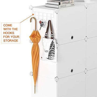 HOMIDEC Shoe Rack, 8 Tier Shoe Storage Cabinet 32 Pair Plastic Shoe Shelves Organizer for Closet Hallway Bedroom Entryway - color: White, style: 2 by 8