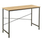 ClosetMaid Writing Desk or Console Table for Office, Entryway or Living Room, Industrial Modern Design, Wood with Black Metal Frame, Natural Finish - color: Natural
