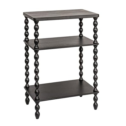 Creative Co-Op Bobbin Leg Rectangle Wood Accent Table, Black - color: Black, size: 20.5"L x 13.5"W x 29.5"H