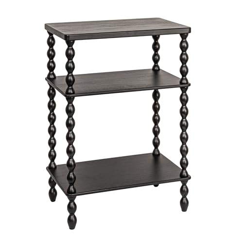 Creative Co-Op Bobbin Leg Rectangle Wood Accent Table, Black - color: Black, size: 20.5"L x 13.5"W x 29.5"H