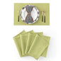 Set of 4,Soft Caddice Faux Linen 2 Side Place Mats Heat Resistant Dining Table Place Mats Kitchen Table Mats 12 x 18 Green - color: Green, size: Rectangular Placemats 12" x 18"