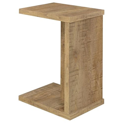 Coaster Home Furnishings - Clower - Wood - C-Shaped Side Table with Rectangular Top, Open Form, and Square Edges - Living Room - Mango - 930277 - color: Mango