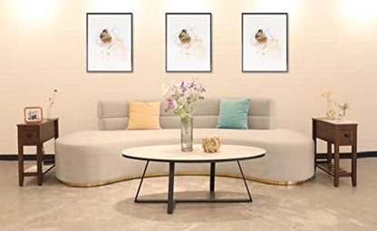 2 Pack Chairside Narrow End Table with Drawer, Solid Recliner Side Table with Storage Shelf, Slim Nightstand Bedside Table for Bedroom - size: 2 set