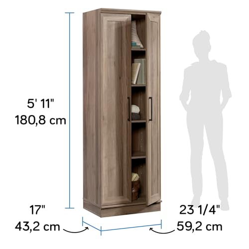 Sauder HomePlus Storage Cabinet/ pantry cabinets, Salt Oak finish - color: Salt Oak
