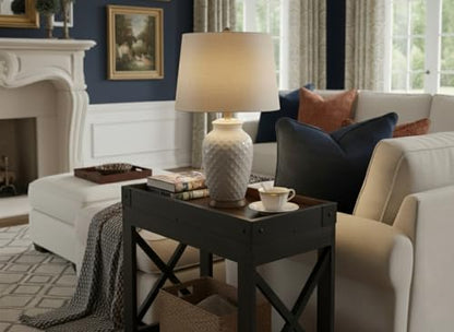 Narrow Side Table, End Table,Sofa Side Table, End Table Nightstand for Bedroom, Living Room, Small Spaces - color: Black, style: Farmhouse