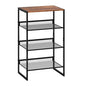 4 Tier Metal Shoe Rack, Sturdy Steel Frame with Rust-Proof Coating, MDF Top, Adjustable Flat Inclined Mesh Shelves, Anti-Tip Scratch-Resistant Feet, Sleek Show Rack for Entryway, Hallway, Garage - size: 4 Tier (16.5″x11.8″x27.8″)