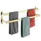 KOKOSIRI Bath Towel Bars Bathroom 2-Tiers Ladder Brushed Gold Towel Rails 32-Inch Towel Holders Wall Mounted Towels Shelves Rack Stainless Steel, B5008BG-L32 - color: Brushed Gold, size: 32-Inch