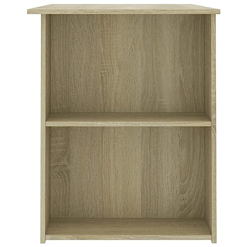 Sonoma Oak Computer Desk with Spacious Work Surface 43.3 x 23.6 Inches, Modern Water Resistant Design for Home Office Storage and Study, Easy to Clean Neutral Finish Desk - color: Sonoma Oak