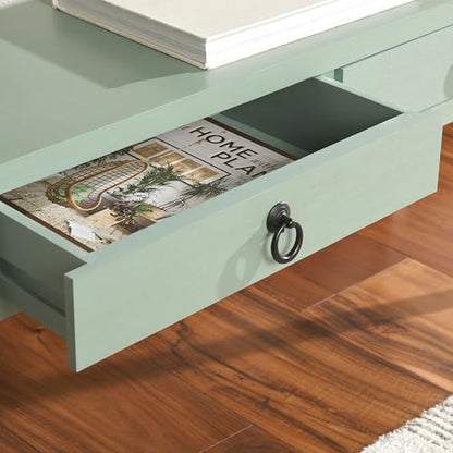 SAFAVIEH Home Collection Haven Sage Lower 2 Lower Drawer Console Table for Entryway, Living Room, Foyer - color: Sage