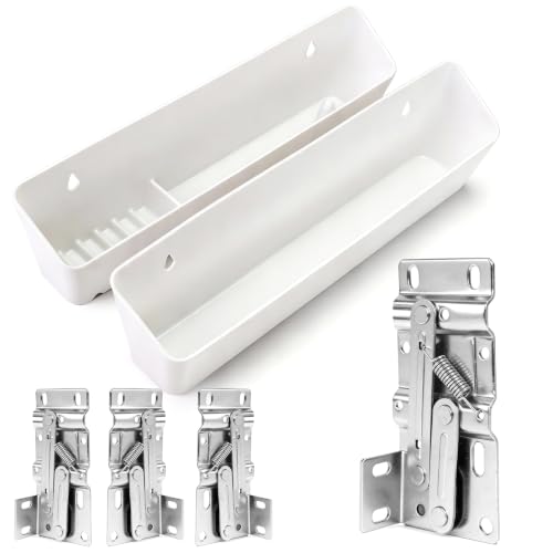 11" Tip Out Tray for Sink, Fits Cabinet Opening 13" Wide and Larger, Easy to Install and Clean, Sturdy Steel Hinges, Smooth Spring Mechanism, Maximize Space of the Unused False Drawer Front - size: 11" x 2.1" x 3.8"