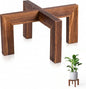Leaf&lull Wood Plant Stand Indoor Outdoor Wooden Flower Pot Plant Holder Heavy Duty Low Plant Riser Plant Stool for Corner Living Room Fits 8 to 12 Inch Pots 1 Pack - size: 1 Pcs