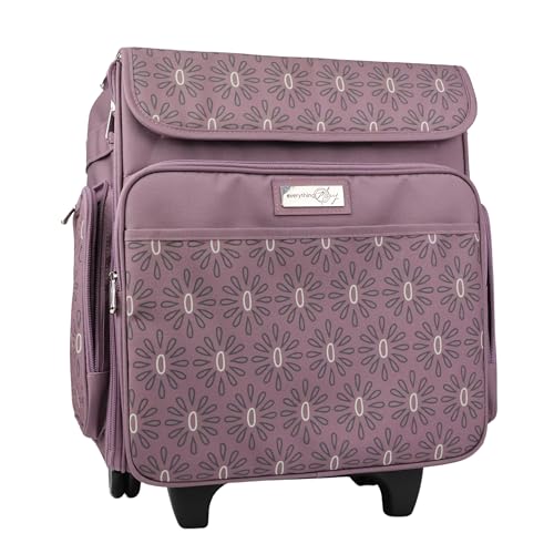Everything Mary Premium Collapsible Scrapbook Case Tote Bag – Spacious Craft Storage with Multiple Pockets for Art Supplies, Tools & Essentials – Portable, Durable & Foldable - color: Purple