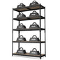 WORKPRO Shelving with MDF Board, 35-3/10”W x 17-1/2”D x 72”H, 1650LBS Load - color: Black, size: 35.3W x 17.5"D x 72"H