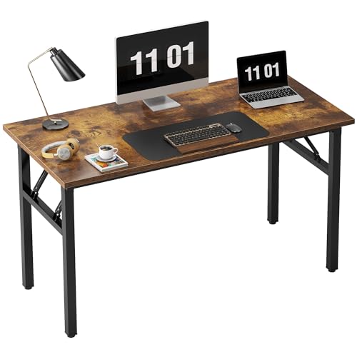 Need 47 inches Computer Desk Office Desk Folding Table with BIFMA Certification Computer Table Workstation, Rustic Brown AC5FB-120 - color: Rustic Brown, size: 47 inches
