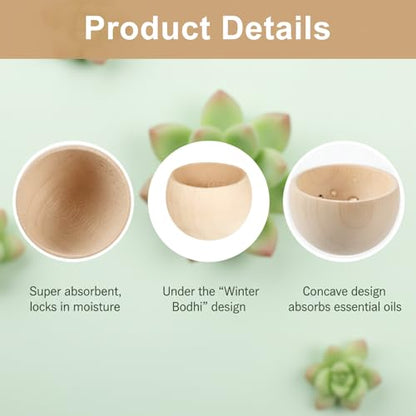3PCS Wood Air Plant Holder, Rustic Style Airplant Display Stands, Air Plant Pots for Women Gifts Home Office Tabletop Decor