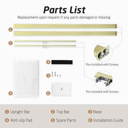 KES Brushed Gold Standing Towel Rack, 37" H, Heavy Marble Base, Bathroom | Equal-Height, Fits Large Bath Towels, Freestanding Design, Modern Luxury, 18/8 Stainless Steel Rustproof - color: Gold, size: 37" H (Equal-height)