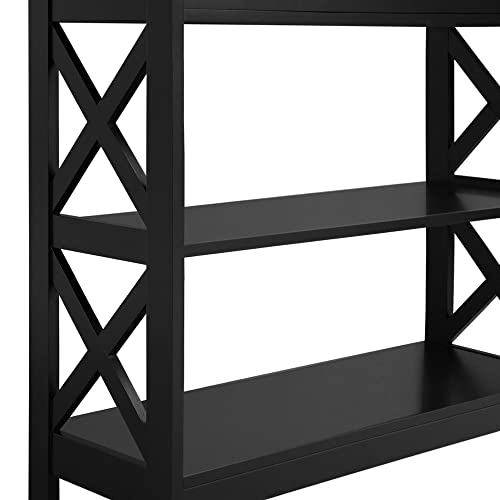 Yaheetech TV Stand, Entertainment Center with Drawer, 39.5" Media Console Table for TV with 2 Open Shelves for Bedroom, Living Room, Entryway, Black - color: Black
