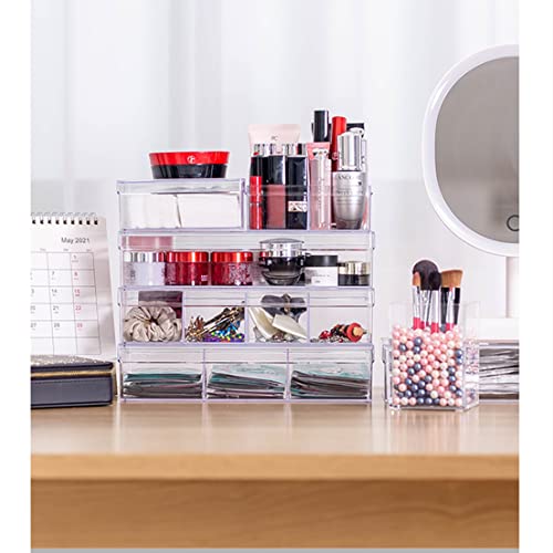 KissYou Acrylic Box Clear Display Box with Lid Jewelry Storage Container Party Decoration - size: 3.94 x 3.94 x 2.36 Inch