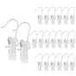 Hotop 48 Pieces Boot Hanger Clips for Closet, Laundry Hanging Hooks Heavy Duty Clips Boot Holder Portable Single Hooks Space Saving for Pants Jeans Clothes Hats Tall Towels (White) - color: White