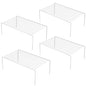 iPEGTOP Large (15.7 x 9.4 Inch) Kitchen Freezer Cabinet Storage Shelf, Set of 4 Rustproof Metal Wire Shelves Spice Shelf Rack Cupboard Organizer for Fridge Pantries Countertops Utensils, White - color: White(set of 4)