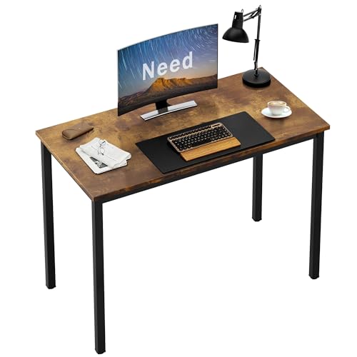 Need Small Computer Desk 31.5Inch Small Sturdy Writing Desk Retro | Black Frame Home Office Desk Gaming Writing Work from Home Study Desk, Sturdy Metal Frame, Modern Simple