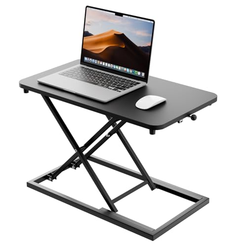 Standing Desk Converter Height Adjustable, Sit to Stand up Desk Riser Computer Workstation use in Laptop and Single Monitor Ergonomic Desktop Workstation for Home Office - Black - size: Black