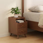 AQIMUELE Wood Nightstand, Walnut Nightstand with 2 Drawers, Bedside Table for Bedroom - color: 1 Pc(walnut), size: 15.74''D*15.74''W*19.68''H