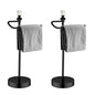 ROLABAM Bath Hand Towel Holder Stand, 2 Pack Stainless Steel Black Towel Rack Hand Holder for Bathroom, Small Countertop Free Standing Hand Towel Rack with Heavy Base (Matte Black, 2 Pack) - color: Matte Black-2pcs