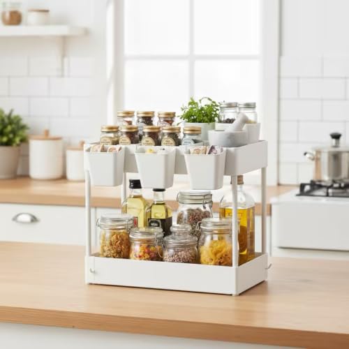 danpinera Storage Cart on Wheels, 3 Tier Slim Laundry with Wheels Bathroom Organizer with Hanging Cups Hooks Dividers Handle Mobile Rolling Art Cart for Bathroom Kitchen Narrow Places, White - style: 3 Tier White