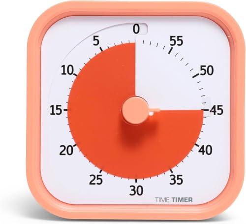 TIME TIMER Home MOD – 60-Minute Visual Timer, Homeschool Supplies Study Tool, Timer_for Desk, Office, and Meetings with Silent Operation (Dreamsicle Orange) (Pack of 10) - color: Orange Dreamsicle, size: 3.47 Inch (Pack of 10), style: Timer