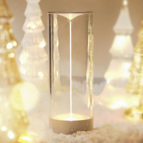 Minimalist Desk Lamp, Cordless Table Lamp, LED Nightstand Light, White - color: White