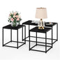 Furinno Camus Modern Living Room Coffee Table with 2 End Tables Set, Americano - color: Americano, size: 3-in-1 Set (1 Coffee + 2 End Tables)