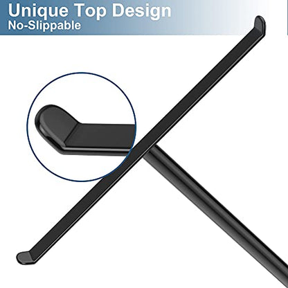Towel Rack T-Shape Hand Holder for Bathroom,Headband and Lightweight Bathroom Racks,Kitchen Black Holder,Stainless Steel Waterproof Counter Organizer - color: Black