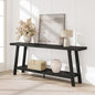 GarveeHome 70.87" Extra Long Console Table, Narrow Sofa Table Behind Couch, Black Entryway Table for Hallway Living Room Foyer, Farmhouse Accent Skinny Table, Black, 70.87" L x 14.02" W - color: Black, size: 70.87"L x 14.02"W x 31.5"H