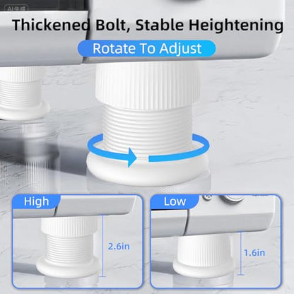 Microwave Risers - Adjustable Height (1.6in-2.6in) Microwave Oven Feet, 4-Pack Non-Slip Microwave Cooling Stand for Small Appliances (Microwave, Air Fryer) & Furniture (Sofa, Table) White - color: White
