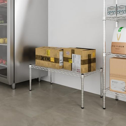 18" Deep x 36" Wide x 14" Height Wire Shelving Kit | 1-Tier | NSF Commercial Storage Rack Unit - size: 18" Deep x 36" Wide