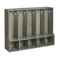 ECR4Kids Streamline 5-Section Toddler Coat Locker with Bench, Classroom Furniture, Grey Wash - color: Grey Wash
