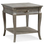 Leick Home 11607-GW Luna One Drawer Side Table and Shelf, Gray Wash - color: Grey