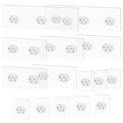 15 Pack Shower Caddy Adhesive Replacement - Strong No Drilling | Shower Shelf Adhesive Hooks for Bathroom Storage Shelves & Kitchen Racks, 3 Sizes Included