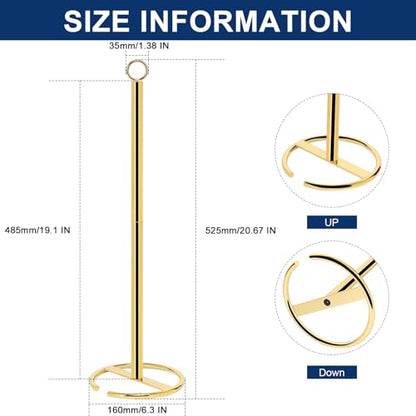 NearMoon Bath Toilet Paper Holder Stand, Freestanding Tissue Paper Storage with Reserve, Space Toilet 4 Rolls Holder for Bathroom/Kitchen Countertop-All Metal (1 Pack, Chrome Gold) - color: Chrome Gold